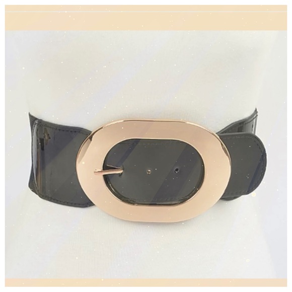 Chic Round Metal Detailed Elastic Belt - Picture 2 of 4